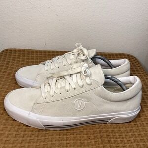 Vans Sid DX Mens Sz 10.5 Anaheim Collection OG Triple White Suede Skate Shoes